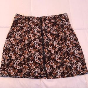 Floral Jean Skirt